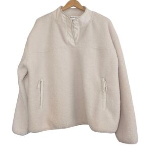 Bailey 44 Cream Crew Neck Sweater with Fuzzy Texture
